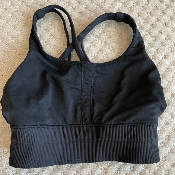 Lululemon Energy Longline Ribbed Sports Bra Black 4 Medium Support - Picture 5 of 6